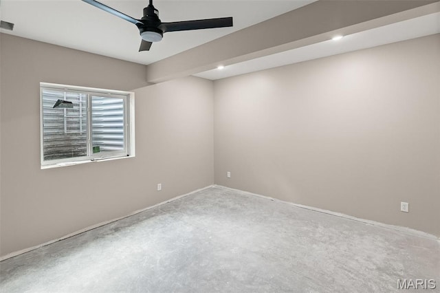3131 Ashley Dr, Glen Carbon, IL 62034 - empty room featuring ceiling fan, carpet floors, and recessed lighting