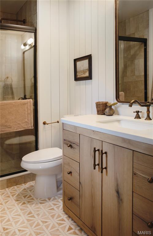 10 Marcus Dr, Saint Peters, MO 63376 - full bathroom with vanity and a shower stall
