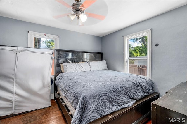 5211 Fletcher St, Jennings, MO 63136 - bedroom featuring wood finished floors and a ceiling fan