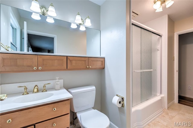 4828 Plum Tree Ln, Hazelwood, MO 63042 - full bathroom featuring vanity, combined bath / shower with glass door, and tile patterned floors