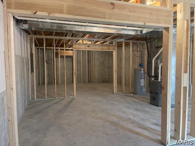 259 Broch Tuarach Pl, Jackson, MO 63755 - unfinished basement with water heater