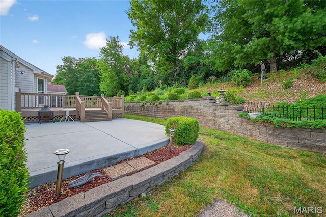 36 Mountain Laurel Dr, Saint Peters, MO 63376 - view of yard with a patio and a deck