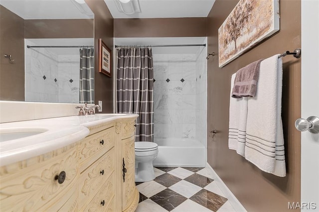 307 Blue Ridge Place Ct, Ballwin, MO 63011 - full bath with double vanity and shower / bathtub combination with curtain