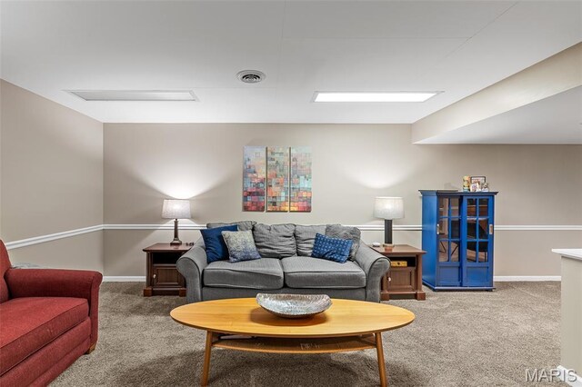 307 Blue Ridge Place Ct, Ballwin, MO 63011 - living area with carpet floors and baseboards