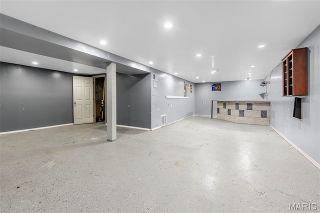 5311 Grove Ave, Ferguson, MO 63135 - finished below grade area with recessed lighting