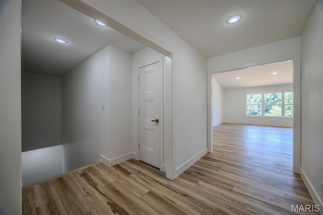 1817 Vadie Ave, Lebanon, MO 65536 - hallway with wood finished floors and recessed lighting