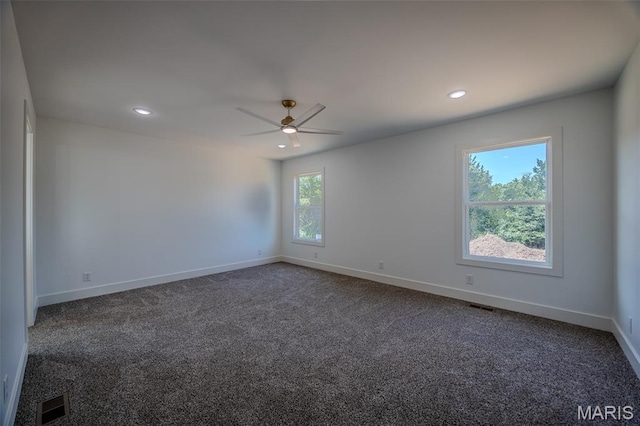 1817 Vadie Ave, Lebanon, MO 65536 - carpeted spare room with ceiling fan and recessed lighting