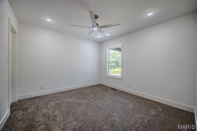 1817 Vadie Ave, Lebanon, MO 65536 - carpeted spare room featuring ceiling fan and recessed lighting