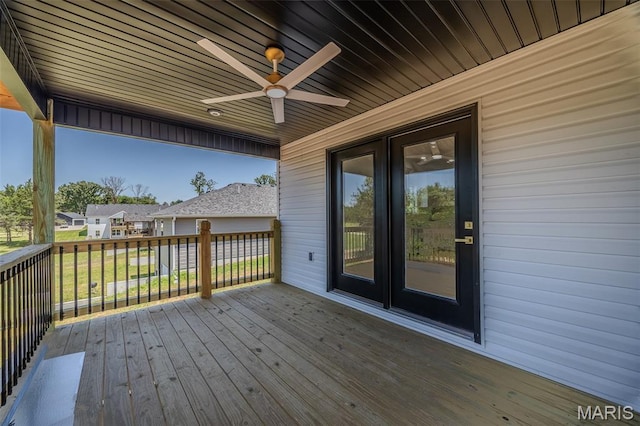 1817 Vadie Ave, Lebanon, MO 65536 - wooden terrace featuring a ceiling fan