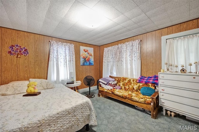 204 E Jefferson St, Potosi, MO 63664 - carpeted bedroom featuring wooden walls