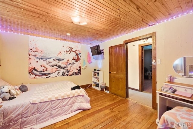 204 E Jefferson St, Potosi, MO 63664 - bedroom featuring light wood-style floors and wood ceiling