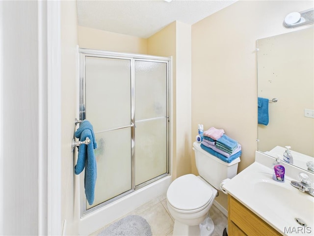 1110 State Highway Ad, Dexter, MO 63841 - full bathroom with vanity, a shower stall, and tile patterned flooring