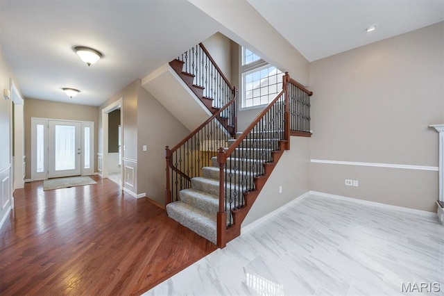 1305 Monarch Lake Ln, Shiloh, IL 62221 - foyer featuring stairs and baseboards