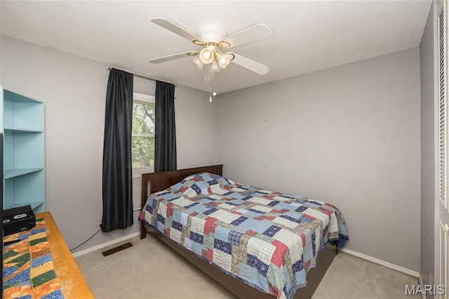 3644 Crestview Dr, Hillsboro, MO 63050 - carpeted bedroom featuring baseboards and a ceiling fan