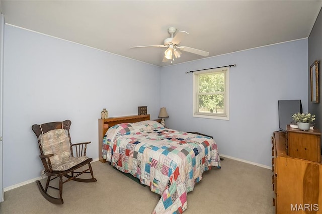 3644 Crestview Dr, Hillsboro, MO 63050 - carpeted bedroom featuring baseboards and ceiling fan