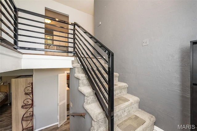 3644 Crestview Dr, Hillsboro, MO 63050 - stairs with wood finished floors and baseboards