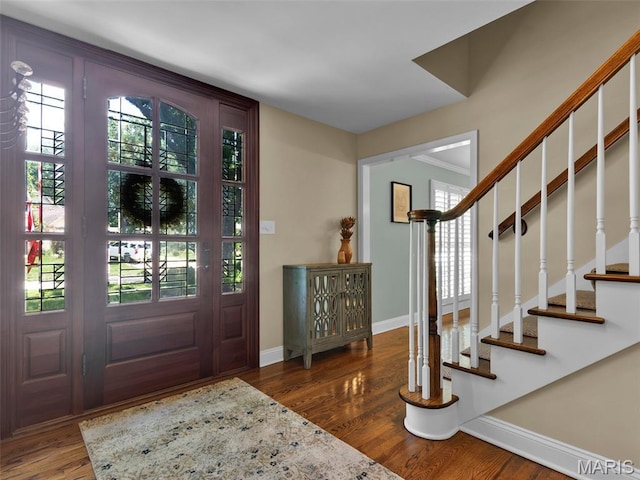 1571 Yarmouth Point Dr, Chesterfield, MO 63017 - entryway featuring wood finished floors and stairway