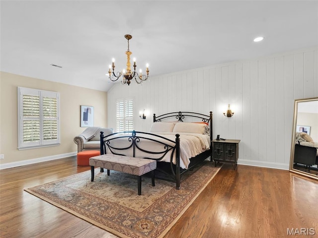 1571 Yarmouth Point Dr, Chesterfield, MO 63017 - bedroom with a chandelier and wood finished floors