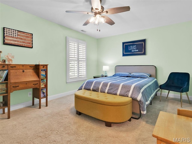 1571 Yarmouth Point Dr, Chesterfield, MO 63017 - carpeted bedroom with baseboards and ceiling fan