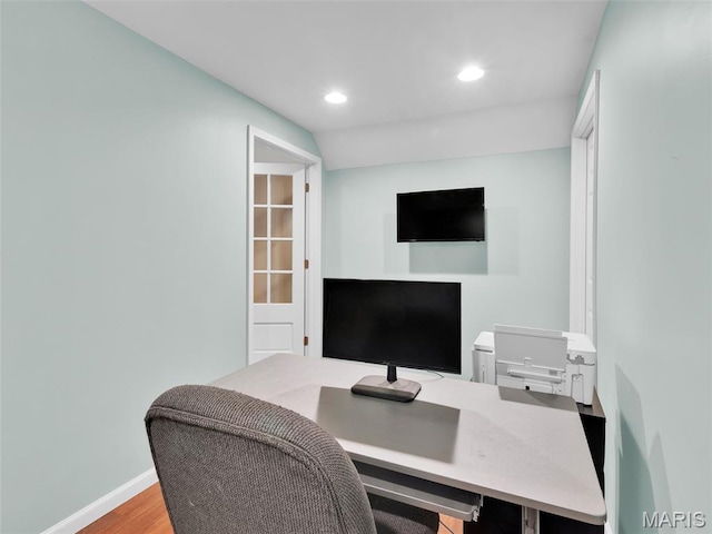 1571 Yarmouth Point Dr, Chesterfield, MO 63017 - office space with recessed lighting and wood finished floors