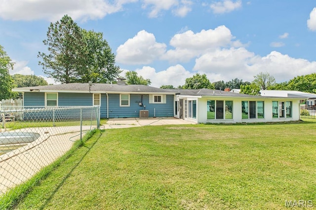 250 Hi Pointe Pl, East Alton, IL 62024 - rear view of property with a patio area and a chimney