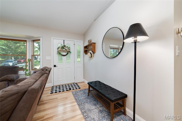 8870 State Road Nn, Cedar Hill, MO 63016 - entryway with light wood-style flooring and lofted ceiling