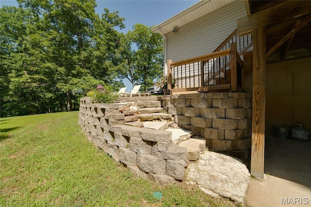 8870 State Road Nn, Cedar Hill, MO 63016 - view of property exterior featuring stairway and a lawn