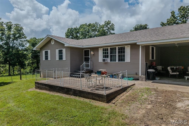 30053 Emily Ln, Lebanon, MO 65536 - back of house with a yard and a patio