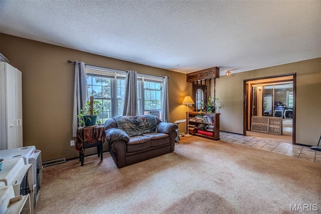 30053 Emily Ln, Lebanon, MO 65536 - living area featuring light carpet and a textured ceiling