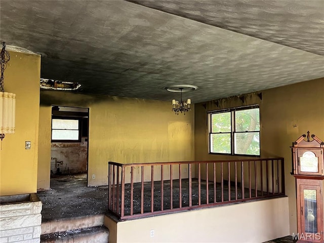 4612 Wood Duck Rd, Pinckneyville, IL 62274 - stairs with a textured ceiling