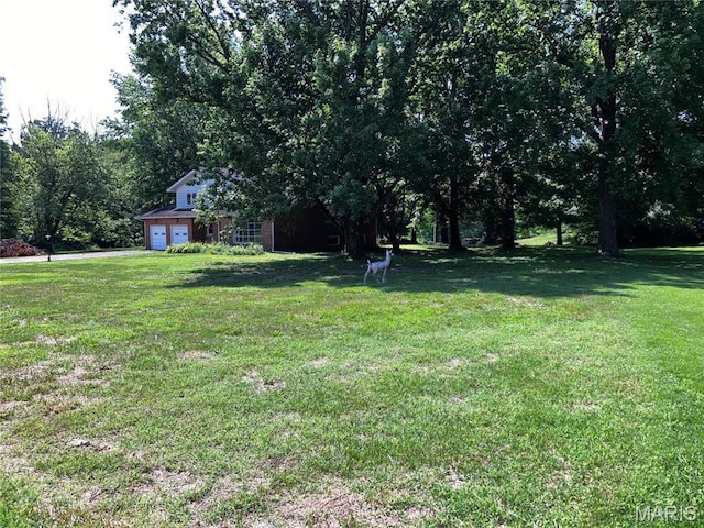 4612 Wood Duck Rd, Pinckneyville, IL 62274 - view of grassy yard featuring a garage