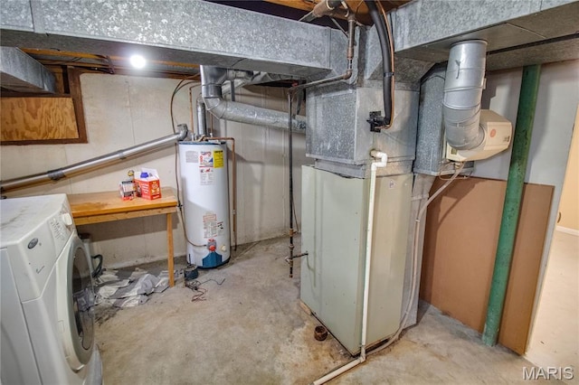 1513 Colonial Dr, Godfrey, IL 62035 - utilities featuring washer / clothes dryer and gas water heater