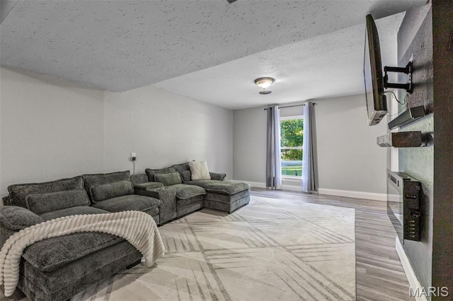 112 Dale Dr, Hillsboro, MO 63050 - living area with wood finished floors and a textured ceiling