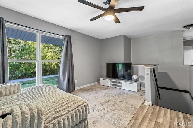 112 Dale Dr, Hillsboro, MO 63050 - bedroom with light wood finished floors and ceiling fan