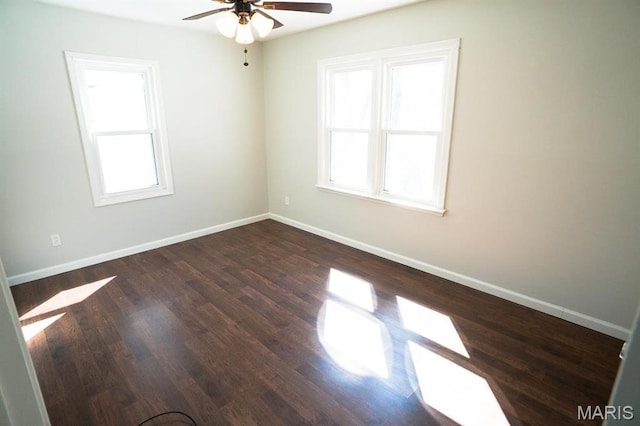 11005 Florence Ave, Saint Ann, MO 63074 - unfurnished room with a ceiling fan and wood finished floors
