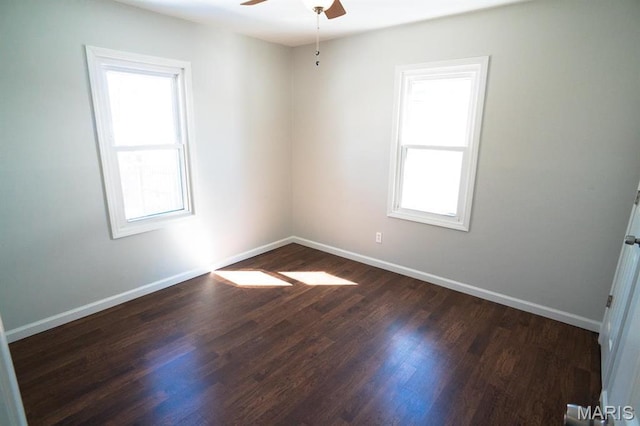 11005 Florence Ave, Saint Ann, MO 63074 - empty room with a ceiling fan and wood finished floors