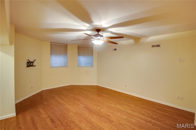 417 Prospect St Unit A, Alton, IL 62002 - empty room featuring ceiling fan and light wood-style flooring