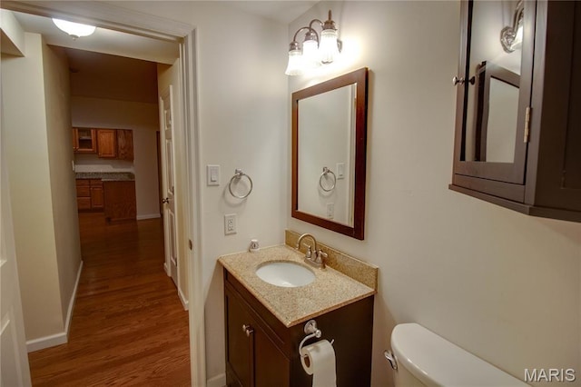 417 Prospect St Unit A, Alton, IL 62002 - bathroom with wood finished floors and vanity