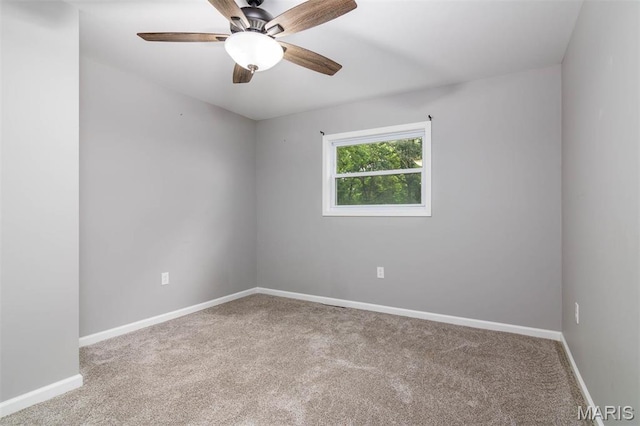 18347 Windy Hill Rd, Staunton, IL 62088 - empty room with carpet floors and ceiling fan