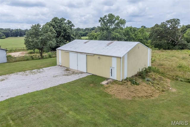 18347 Windy Hill Rd, Staunton, IL 62088 - view of pole building with a lawn and gravel driveway