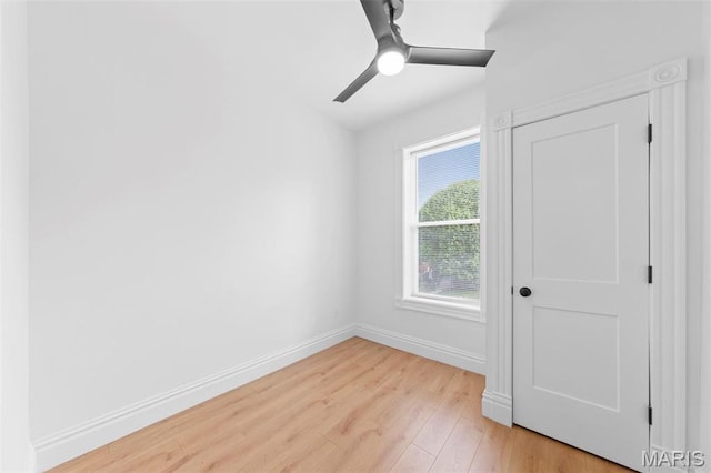 6206 Victoria Ave, Saint Louis, MO 63139 - unfurnished room featuring light wood finished floors and a ceiling fan