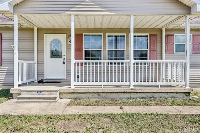 1518 Old Ripley Rd, Sorento, IL 62086 - doorway to property featuring covered porch