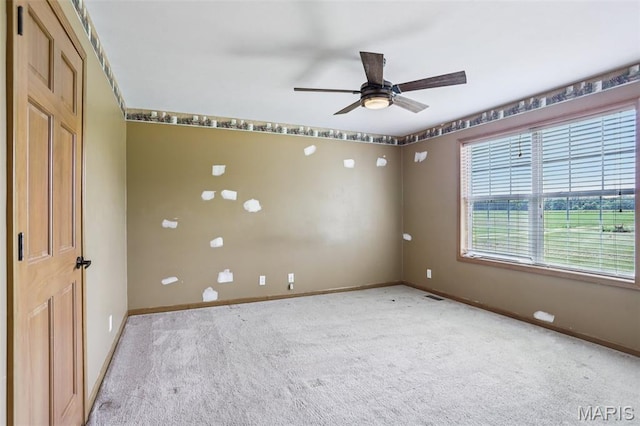 1518 Old Ripley Rd, Sorento, IL 62086 - unfurnished room with light carpet and ceiling fan