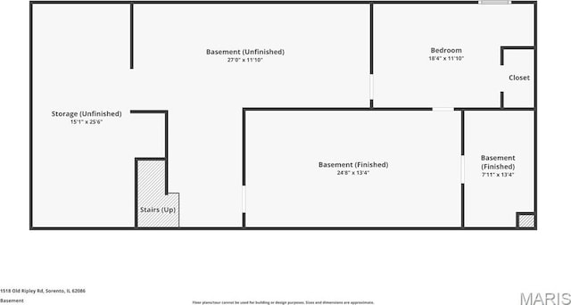 1518 Old Ripley Rd, Sorento, IL 62086 - view of property floor plan
