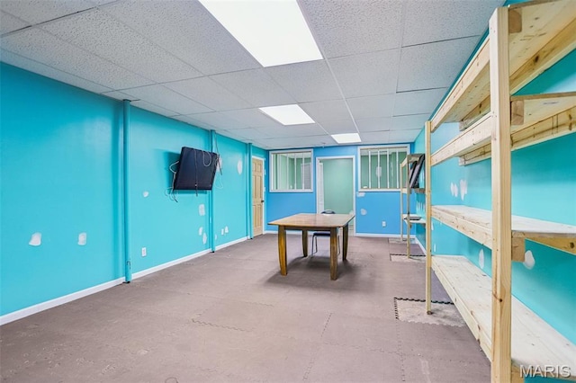 1518 Old Ripley Rd, Sorento, IL 62086 - recreation room with a paneled ceiling and baseboards