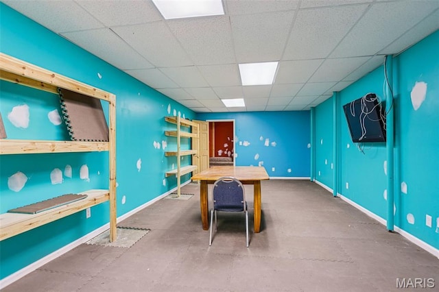1518 Old Ripley Rd, Sorento, IL 62086 - office space with a drop ceiling and baseboards