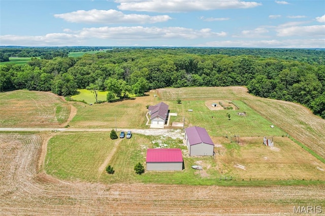 1518 Old Ripley Rd, Sorento, IL 62086 - aerial view of sparsely populated area featuring a forest