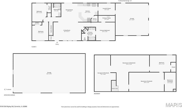 1518 Old Ripley Rd, Sorento, IL 62086 - view of floor plan / room layout