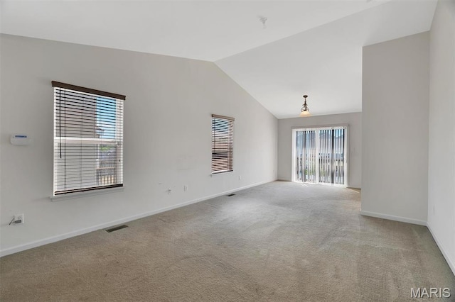 32 Brushy Brook Ct, Ofallon, MO 63366 - empty room featuring lofted ceiling and carpet flooring
