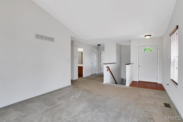 32 Brushy Brook Ct, Ofallon, MO 63366 - entrance foyer with carpet and vaulted ceiling